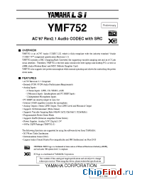 Datasheet YMF752-S manufacturer YAMAHA