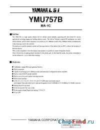 Datasheet YMU757B manufacturer YAMAHA