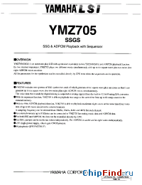 Datasheet YMZ705-F manufacturer YAMAHA