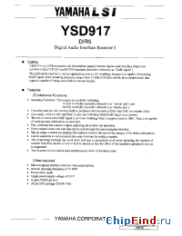 Datasheet YSD917 manufacturer YAMAHA