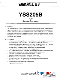 Datasheet YSS205B manufacturer YAMAHA