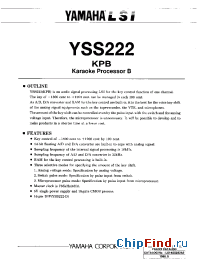 Datasheet YSS222 manufacturer YAMAHA