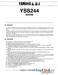 Datasheet YSS244 manufacturer YAMAHA