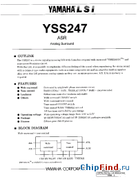 Datasheet YSS247-E/D manufacturer YAMAHA