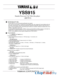 Datasheet YSS915 manufacturer YAMAHA