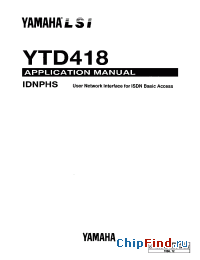 Datasheet YTD418 manufacturer YAMAHA