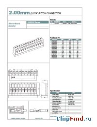 Datasheet 20022HS-03S00 manufacturer YEONHO