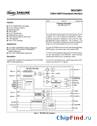 Datasheet MGCM01TP1Q manufacturer Zarlink