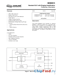 Datasheet MH88615AS-4 manufacturer Zarlink