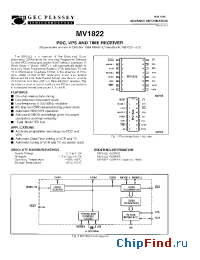 Datasheet MV1822IGDPAS manufacturer Zarlink