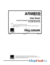 Datasheet P610ARM-BFPNR manufacturer Zarlink