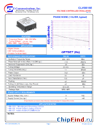 Datasheet CLV0815 manufacturer Z-Communications