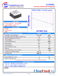 Datasheet CLV0925E manufacturer Z-Communications
