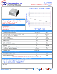 Datasheet CLV1000E manufacturer Z-Communications