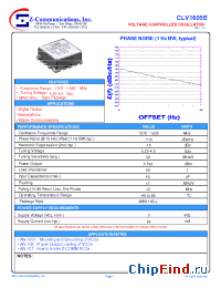 Datasheet CLV1605E manufacturer Z-Communications