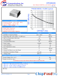 Datasheet CRO2640A manufacturer Z-Communications
