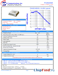Datasheet PCA0445A manufacturer Z-Communications