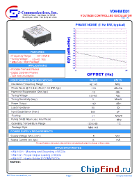 Datasheet V044ME01 manufacturer Z-Communications