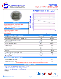 Datasheet V607TE01 manufacturer Z-Communications