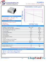 Datasheet V610ME04 manufacturer Z-Communications