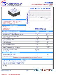Datasheet V630ME10 manufacturer Z-Communications