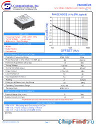Datasheet V630ME28 manufacturer Z-Communications