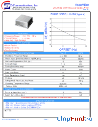 Datasheet V638ME01 manufacturer Z-Communications