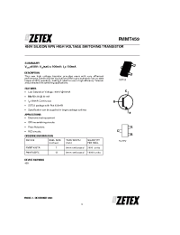 Datasheet FMMT459TA manufacturer Zetex