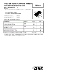 Datasheet FZT855 manufacturer Zetex
