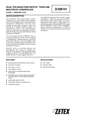 Datasheet ZLNB101X8 manufacturer Zetex