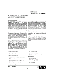Datasheet ZLNB2009 manufacturer Zetex