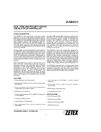 Datasheet ZLNB2012Q16 manufacturer Zetex