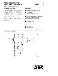 Datasheet ZR431G01 manufacturer Zetex