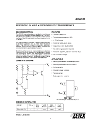 Datasheet ZRA124 manufacturer Zetex