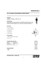 Datasheet ZXM64P035L3 manufacturer Zetex