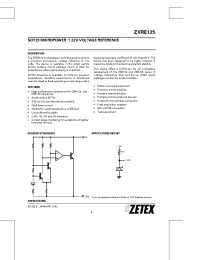 Datasheet ZXRE125FF manufacturer Zetex