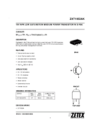 Datasheet ZXT1053AKTC manufacturer Zetex