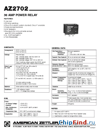 Datasheet AZ27021A3D manufacturer Zettler