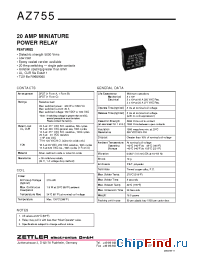 Datasheet AZ755-1A-5D manufacturer Zettler