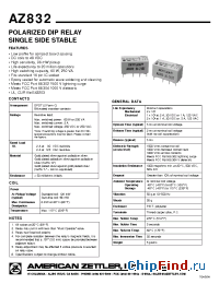 Datasheet AZ832-2C-48DSE manufacturer Zettler