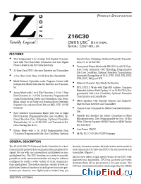 Datasheet Z16C3010ASC manufacturer Zilog