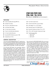 Datasheet Z8018006VEC manufacturer Zilog