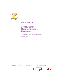 Datasheet Z80382 manufacturer Zilog