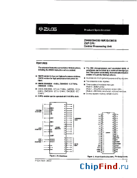 Datasheet Z8400 manufacturer Zilog