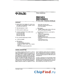 Datasheet Z84015 manufacturer Zilog