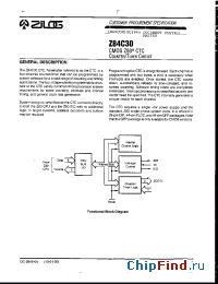 Datasheet Z84C3010FEC manufacturer Zilog
