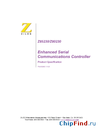 Datasheet Z8523008VEC manufacturer Zilog