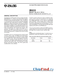 Datasheet Z8523310VSC manufacturer Zilog