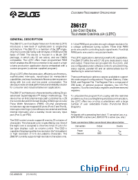 Datasheet Z86127 manufacturer Zilog