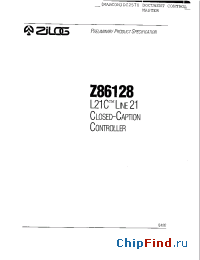 Datasheet Z8612812PSC manufacturer Zilog